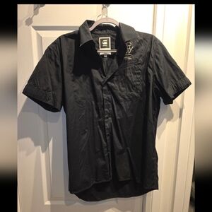 Black Short Sleeve Men's Shirt